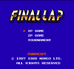 Final Lap (Japan) Title Screen